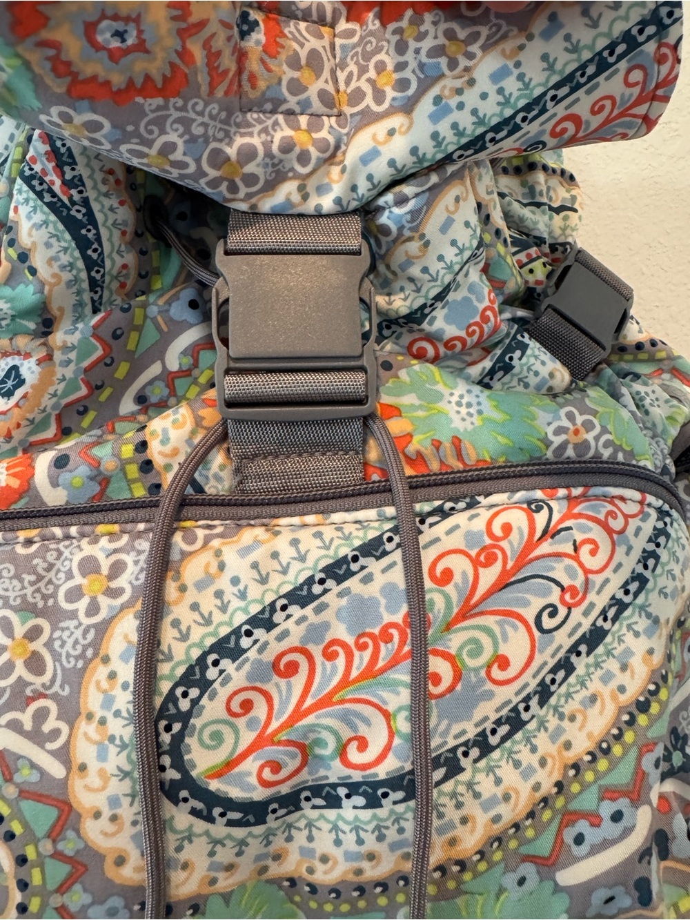Vera Bradley Utility Backpack Citrus Paisley Print - Picture 6 of 11